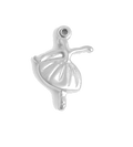 Silver Dancer charm on transparent background