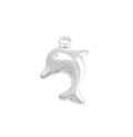 Silver Dolphin charm on transparent background