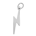 Silver Lightning charm on transparent background