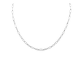 Silver Paperclip Necklace on white background