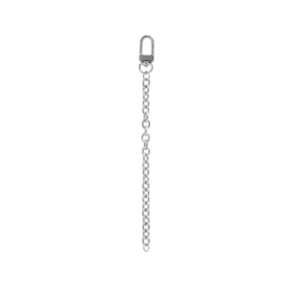 Stainless Keychain on white background