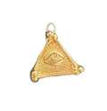 Triangle Evil Eye charm on transparent background